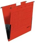 Falken 25x H&auml;ngetasche UniReg 230g/m2-Kraftkarton + Leinenfr&ouml;schen Rot 80002603F