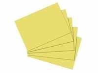 Karteikarten A5 blanko gelb VE=100 Stück