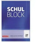 Schulblock A4 liniert Lineatur 27 mit Rand 4-fach gelocht 50 Blatt