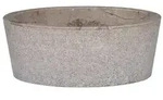 vidaXL Waschbecken Grau &Oslash;40x15 cm Marmor
