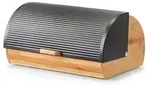 Zeller Present Brotkasten Bamboo/Metall, schwarz/natur