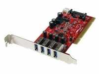 StarTech.com 4 Port USB 3.0 PCI Schnittstellenkarte - PCI SuperSpeed USB 3.0