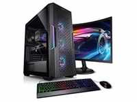 Kiebel PC Set Gaming mit 24 Zoll TFT Raptor V AMD Ryzen 5 5600X, 16GB DDR4, NVIDIA