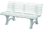 Gartenbank HELGOLAND 3-Sitzer L&auml;nge 1500 mm wei&szlig;