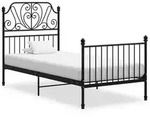 vidaXL Bettgestell Schwarz Metall 100x200 cm