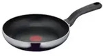 TEFAL D52604 Resist Pfannen 24cm mit Spiegel-Effekt schwarz - Schwarz