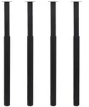 vidaXL Teleskopische Tischbeine 4 Stk. Schwarz 710 - 1100 mm