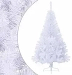vidaXL K&uuml;nstlicher Halb-Weihnachtsbaum mit St&auml;nder Wei&szlig; 150 cm PVC
