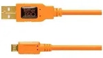 Tether Tools USB-Kabel USB-A Stecker, USB-Micro-B Stecker 4.60 m Orange CU5430ORG