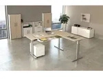Schreibtisch M-ove silber H720-1200xB2000xT1000mm anth.