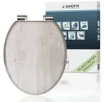 MDF WC-Sitz LIGHT WOOD, mit Absenkautomatik