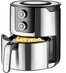 Unold XL Hei&szlig;luft-Fritteuse 5l 1400W Edelstahl, Schwarz