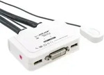 INLINE - KVM Switch - 2-fach - DVI-D - USB - mit Audio - integr. Kabel