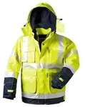 Sicherheits Jacke - Gr. S - fluoreszierend gelb - EN ISO 20471 Kl. 3 - 100% PES -