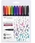Fasermaler Brush Pen Fudenosuke weiche flexible Pinselspitze VE=10 Farben