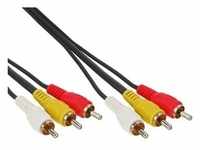 InLine® Cinch Kabel, Audio/Video 3x Cinch, Stecker / Stecker, 10m Kabel Audio /