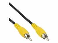 InLine® Cinch Kabel, Video, 1x Stecker / Stecker, Steckerfarbe gelb, 0,5m Kabel