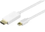 Goobay Mini-DisplayPort / HDMI Anschlusskabel 2.00 m Wei&szlig; 52861 vergoldete