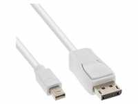 InLine® Mini DisplayPort zu Kabel, weiß, 1m Kabel Displayport