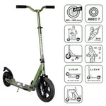 SIX DEGREES Aluminium Scooter All Terrain 300/205 mm olivgr&uuml;n