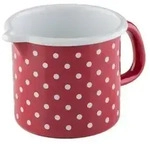 Riess Schnabeltopf &Oslash;12cm 1L P&uuml;nktchen Rot Emaille