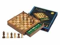 Schachkassette Exklusiv, Feld 30 mm, magnetisch,Brettspiel aus Holz, 1-2 Spieler