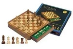 Schachkassette Exklusiv, Feld 30 mm, magnetisch,Brettspiel aus Holz, 1-2 Spieler
