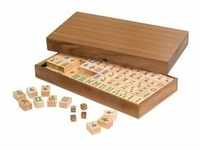 6322 - Mah Jongg, aus Holz, ohne arabische Zahlen, Brettspiel aus Holz, 1-2...