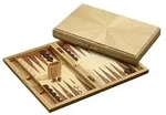 Backgammon Milos, gro&szlig;, Magnetverschluss,Brettspiel aus Holz, 1-2 Spieler
