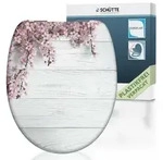 Duroplast WC-Sitz FLOWERS&WOOD, mit Absenkautomatik
