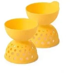 OXO 11207000MLNYKEU Eier-Pochierer Silikon, gelb (2er Pack)