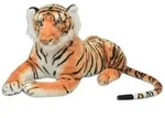 vidaXL Tiger Kuscheltier Pl&uuml;sch Braun XXL