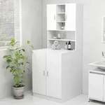 vidaXL Waschmaschinenschrank Wei&szlig; 70,5x25,5x90 cm