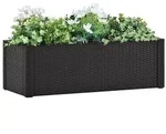 vidaXL Garten-Hochbeet Selbstbew&auml;sserungssystem Anthrazit 100x43x33 cm