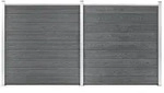 vidaXL Gartenzaun WPC 353&times;186 cm Grau