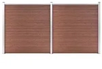vidaXL Gartenzaun WPC 353&times;186 cm Braun