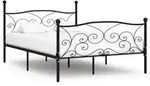 vidaXL Bettgestell mit Lattenrost Schwarz Metall 140 &times; 200 cm