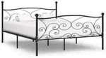 vidaXL Bettgestell mit Lattenrost Schwarz Metall 180 &times; 200 cm