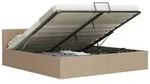 vidaXL Stauraumbett Hydraulisch Cappuccino-Braun Kunstleder 180&times;200 cm