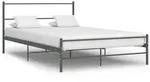 vidaXL Bettgestell Grau Metall 160&times;200 cm