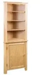 vidaXL Eckschrank 59x36x180 cm Massivholz Eiche