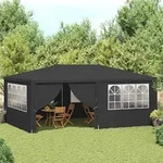 vidaXL Profi-Partyzelt mit Seitenw&auml;nden 4&times;6 m Anthrazit 90 g/m2