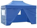 vidaXL Profi-Partyzelt Faltbar mit 4 Seitenw&auml;nden 3&times;4m Stahl Blau
