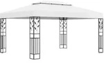 vidaXL Pavillon mit Doppeldach 3x4 m Wei&szlig;