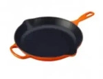 Le Creuset 20182230900422, Rund, Allzweckpfanne, Schwarz, Rot, Emaille, Eisenguss,