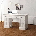 vidaXL Schreibtisch Sekret&auml;r Wei&szlig; 140 x 48 x 80 cm