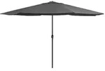 vidaXL Sonnenschirm mit Metall-Mast 390 cm Anthrazit