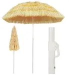 vidaXL Strandschirm Natur 180 cm Hawaii-Stil