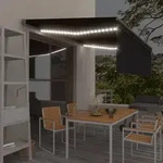 vidaXL Markise Automatisch mit Rollo LED Windsensor 4,5x3 m Anthrazit