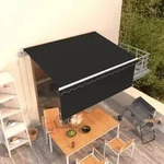 vidaXL Markise Automatisch Einziehbar mit Volant 3,5x2,5 m Anthrazit